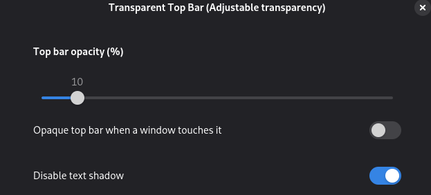 Top Bar